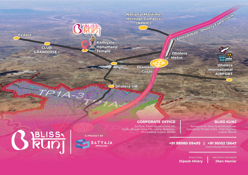 Kamiyala map, Dholera smart city