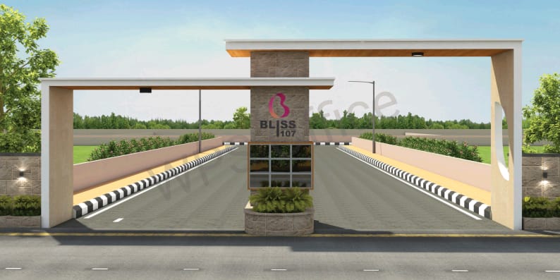 Bliss 107 entry gate Dholera smart city plots