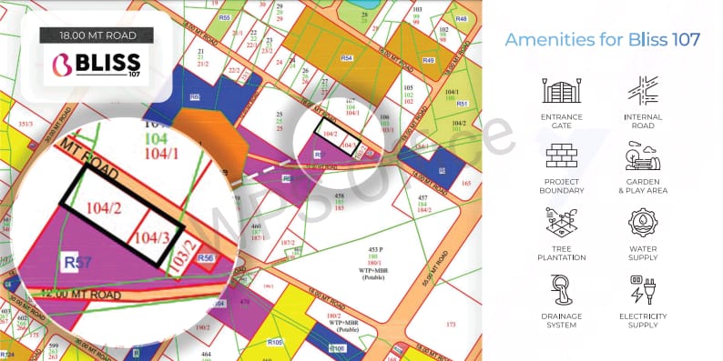 Bliss 107 layout amenities Dholera smart city plots