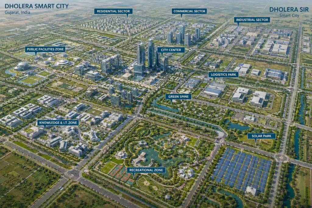 best sectors in dholera smart city map