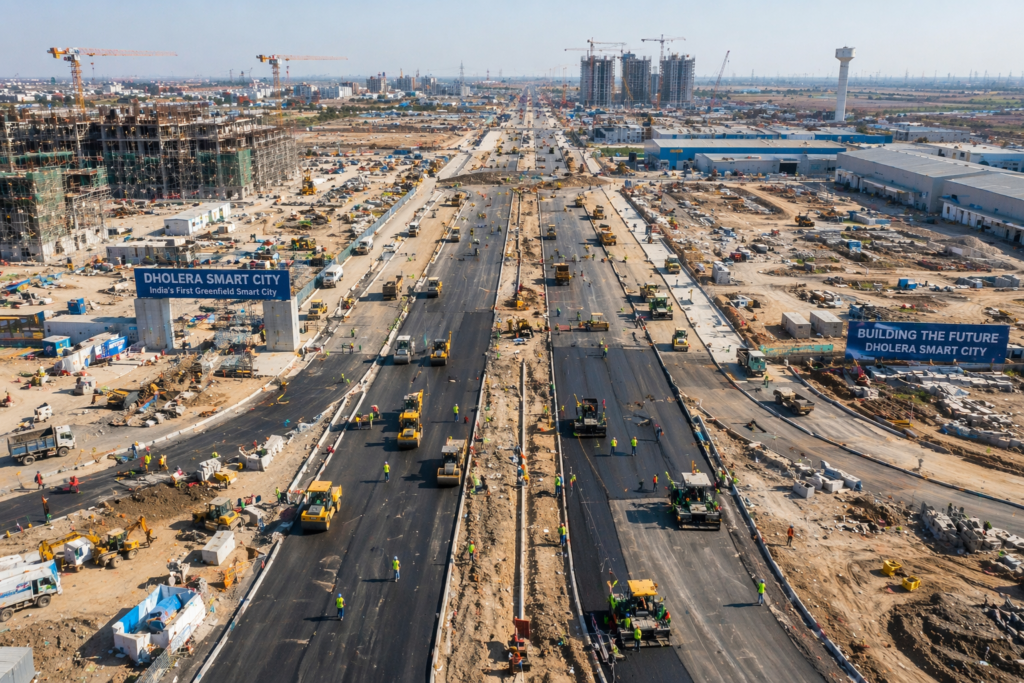 Dholera Smart City Safe Investment or Scam Dholera Smart City Construction Update 2026 – Real Ground Development in Gujarat 🚧