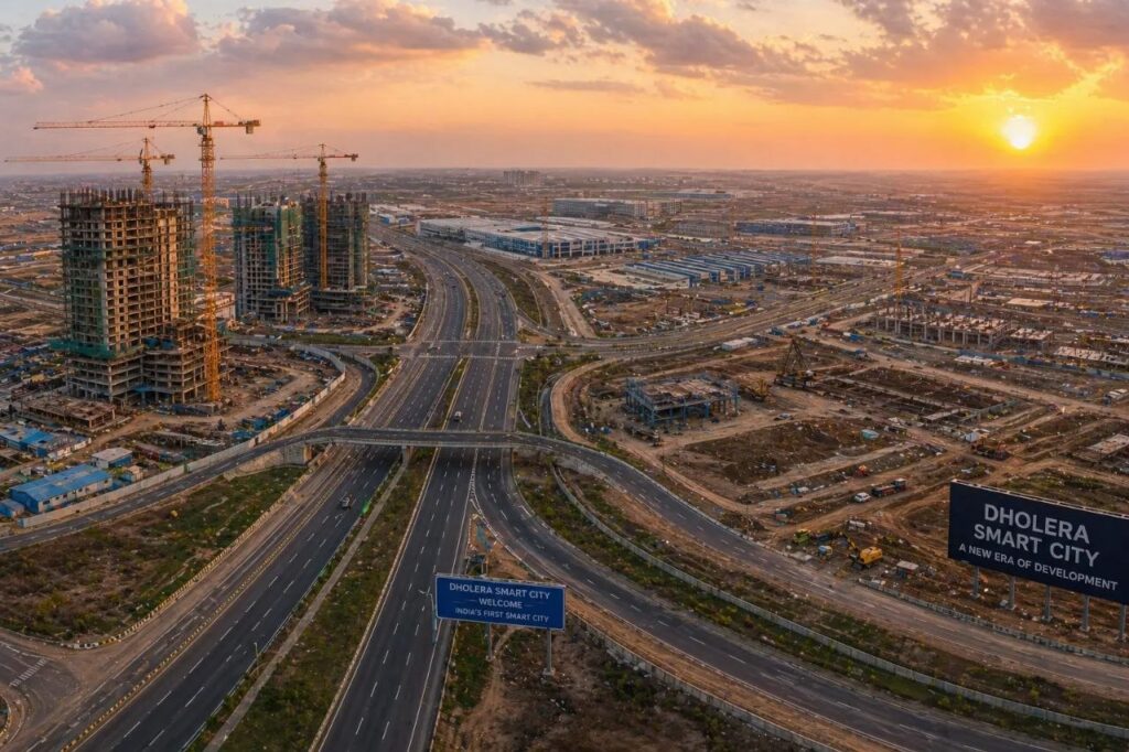 dholera smart city development sectors
