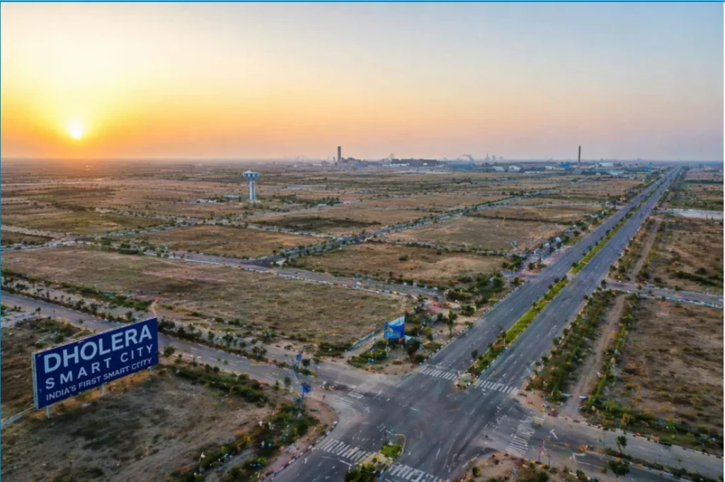Open land plots in Dholera Smart City with future industrial development at sunrise
Land or Plot Dholera Smart City
