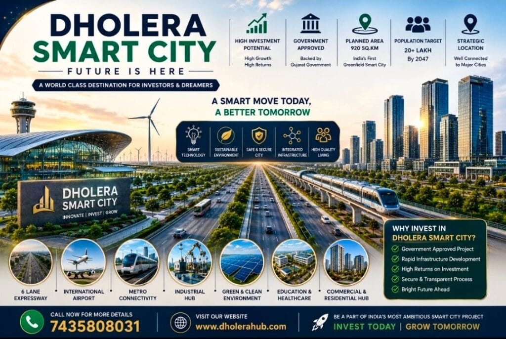 Alt Text: Dholera Smart City future development and investment opportunities in 2026